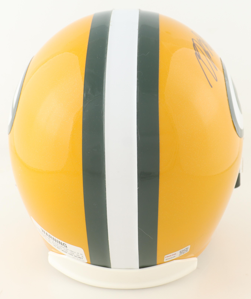 Davante Adams Signed Packers FullSize Helmet With Display Case