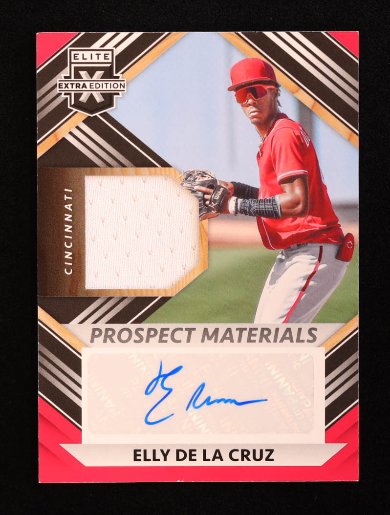 Elly De La Cruz 2022 Elite Extra Edition Prospect Materials Signatures #PMSEC RC at PristineAuction.com Elly De La Cruz 2022 Elite Extra Edition Prospect Materials Signatures #PMSEC RC at PristineAuction.com