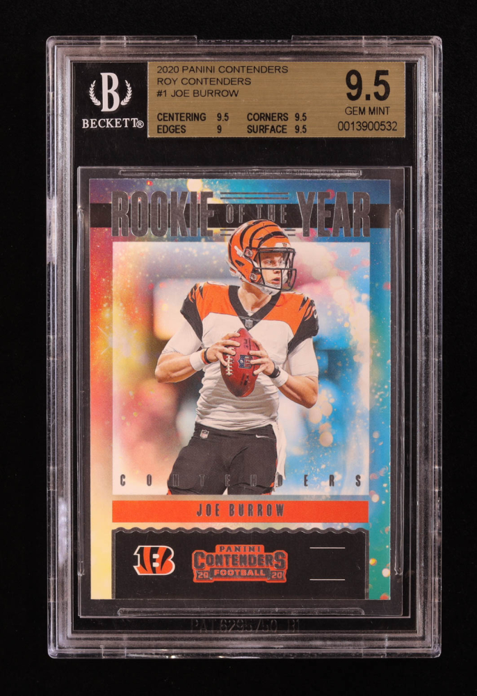 Joe Burrow 2020 Panini Contenders Rookie of the Year Contenders 1 RC (BGS 9.5) Pristine Auction