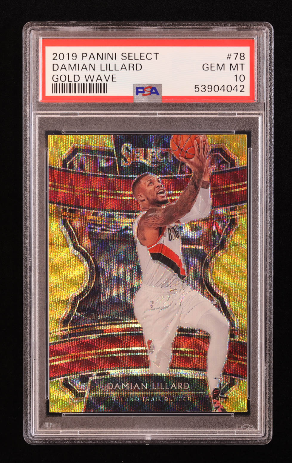 Damian Lillard 2019 Select Gold Wave #78 (PSA 10) at PristineAuction.com Damian Lillard 2019 Select Gold Wave #78 (PSA 10) at PristineAuction.com