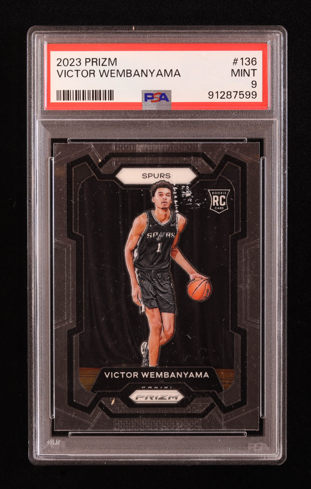 Victor Wembanyama 2023-24 Panini Prizm #136 RC (PSA 9) at PristineAuction.com Victor Wembanyama 2023-24 Panini Prizm #136 RC (PSA 9) at PristineAuction.com