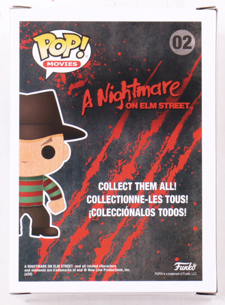 Heather Langenkamp Signed "A Nightmare on Elm Street" #02 Freddy Krueger Funko Pop! Vinyl Figure Inscribed "Nancy" & "Don't Fall Asleep." (JSA) at PristineAuction.com Heather Langenkamp Signed "A Nightmare on Elm Street" #02 Freddy Krueger Funko Pop! Vinyl Figure Inscribed "Nancy" & "Don't Fall Asleep." (JSA) at PristineAuction.com