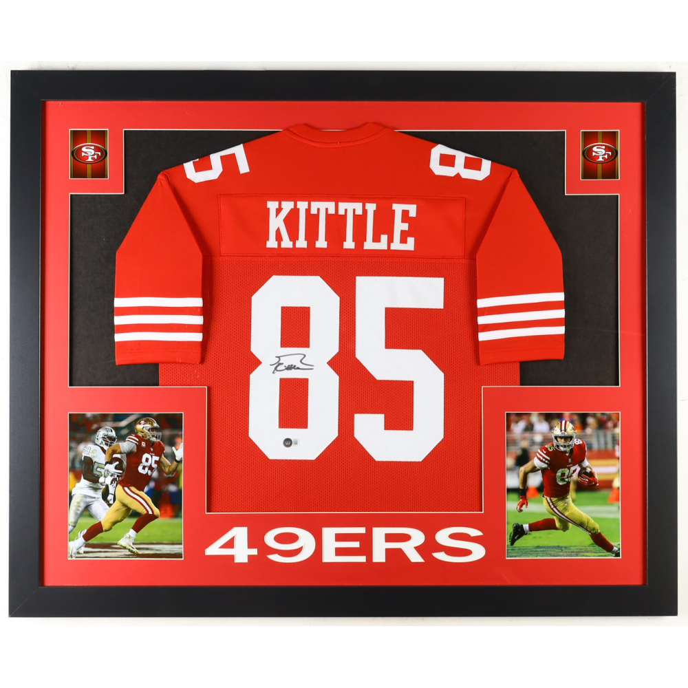 George Kittle Signed Custom Framed Jersey Display (Beckett) at PristineAuction.com