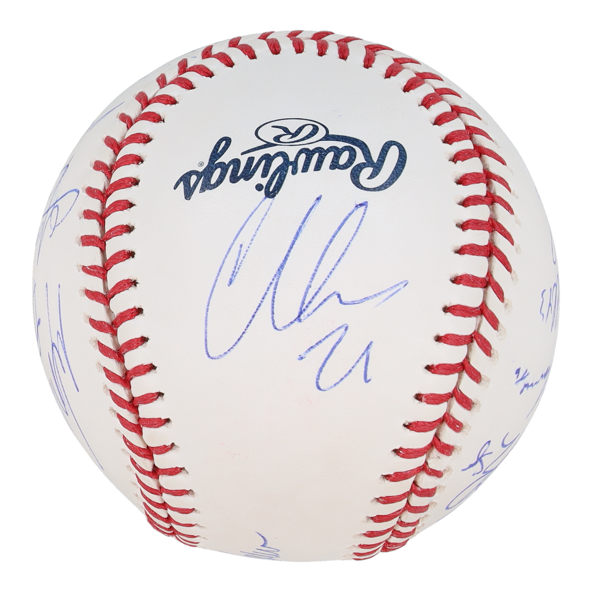 2022 World Series Baseball Signed by (13) with Reggie Jackson, Jeff Bagwell, Dusty Baker, Ryne Stanek (JSA) at PristineAuction.com 2022 World Series Baseball Signed by (13) with Reggie Jackson, Jeff Bagwell, Dusty Baker, Ryne Stanek (JSA) at PristineAuction.com