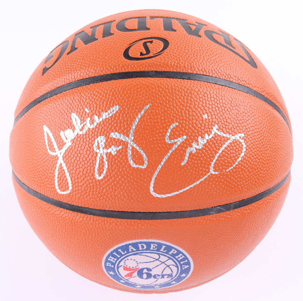 Julius "Dr. J" Erving Signed 76ers Logo NBA Basketball (JSA) at PristineAuction.com Julius "Dr. J" Erving Signed 76ers Logo NBA Basketball (JSA) at PristineAuction.com