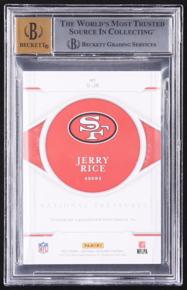 Jerry Rice 2021 National Treasures Signatures #6 #13/99 (BGS 9 | Auto 10) at PristineAuction.com Jerry Rice 2021 National Treasures Signatures #6 #13/99 (BGS 9 | Auto 10) at PristineAuction.com