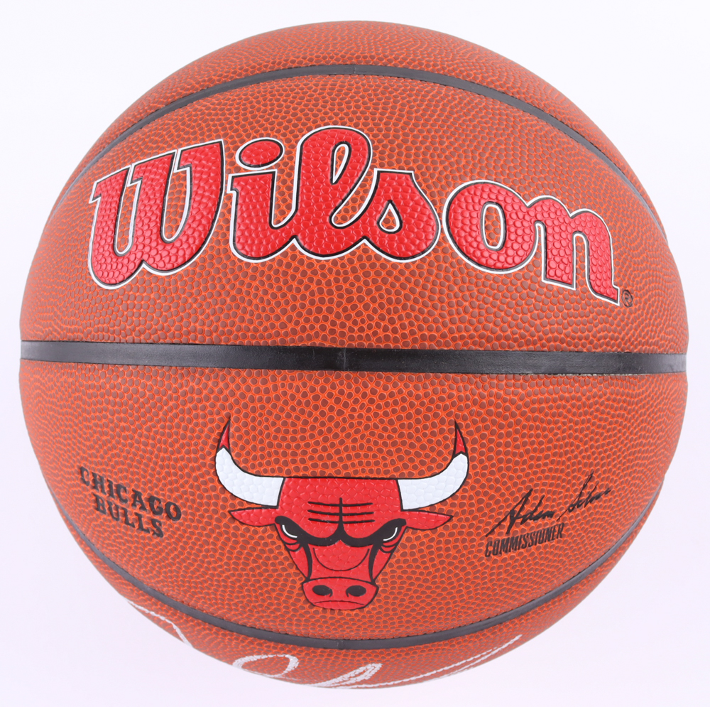 Dennis Rodman Signed Bulls Logo Basketball (Schwartz) at PristineAuction.com Dennis Rodman Signed Bulls Logo Basketball (Schwartz) at PristineAuction.com