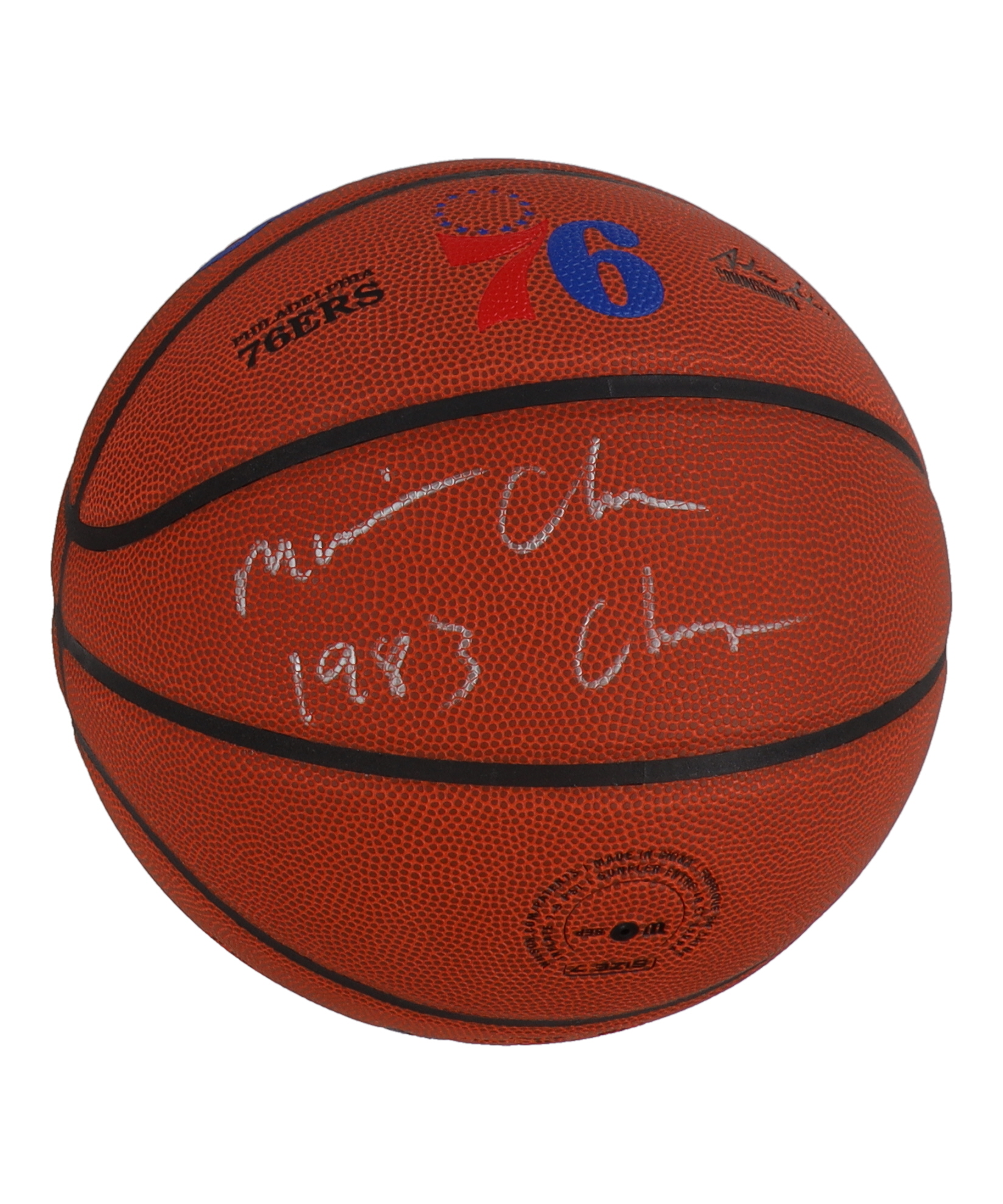 Maurice Cheeks Signed 76ers Logo Basketball Inscribed "1983 Champs" (Schwartz) at PristineAuction.com Maurice Cheeks Signed 76ers Logo Basketball Inscribed "1983 Champs" (Schwartz) at PristineAuction.com