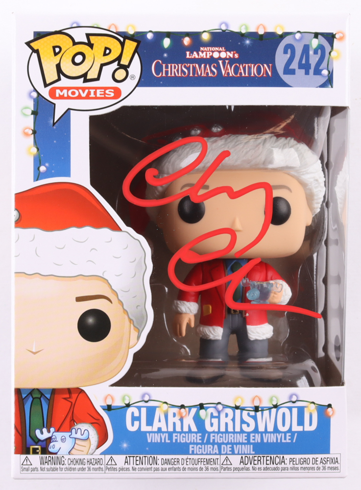 Chevy Chase Signed "National Lampoon's Christmas Vacation" #242 Clark Girswold Funko Pop! Vinyl Figure (Schwartz) at PristineAuction.com Chevy Chase Signed "National Lampoon's Christmas Vacation" #242 Clark Girswold Funko Pop! Vinyl Figure (Schwartz) at PristineAuction.com