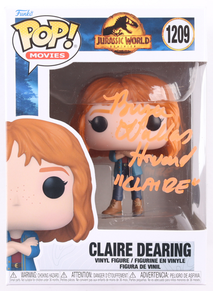 Bryce Dallas Howard Signed "Jurassic World: Dominion" #1209 Claire Dearing Funko Pop! Vinyl Figure Inscribed "Claire" (Beckett) at PristineAuction.com Bryce Dallas Howard Signed "Jurassic World: Dominion" #1209 Claire Dearing Funko Pop! Vinyl Figure Inscribed "Claire" (Beckett) at PristineAuction.com