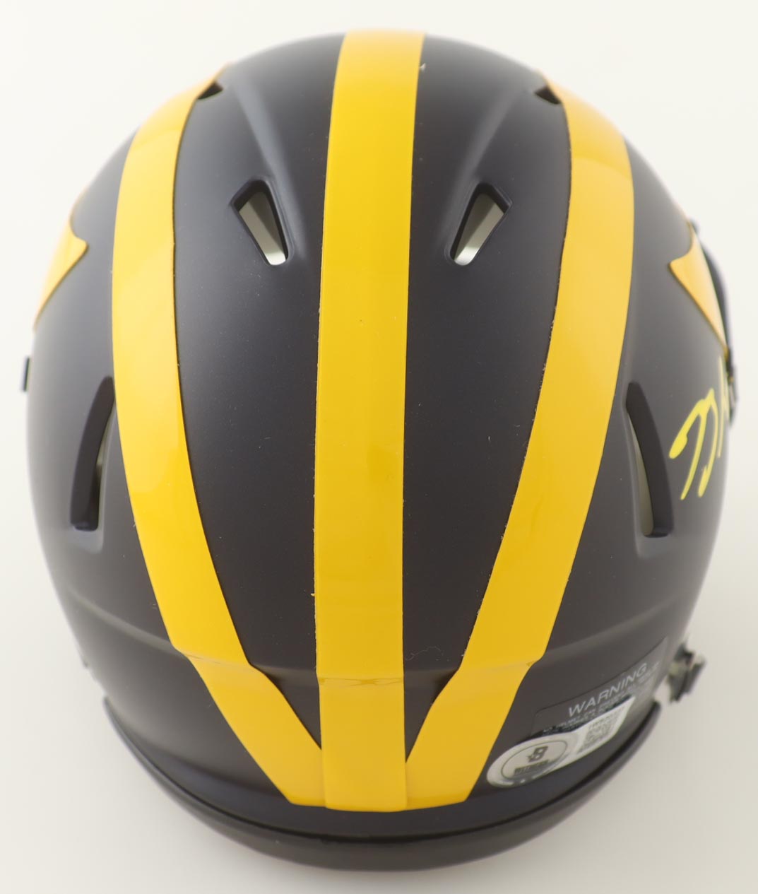 Blake Corum Signed Michigan Wolverines Speed Mini Helmet (Beckett) at PristineAuction.com Blake Corum Signed Michigan Wolverines Speed Mini Helmet (Beckett) at PristineAuction.com