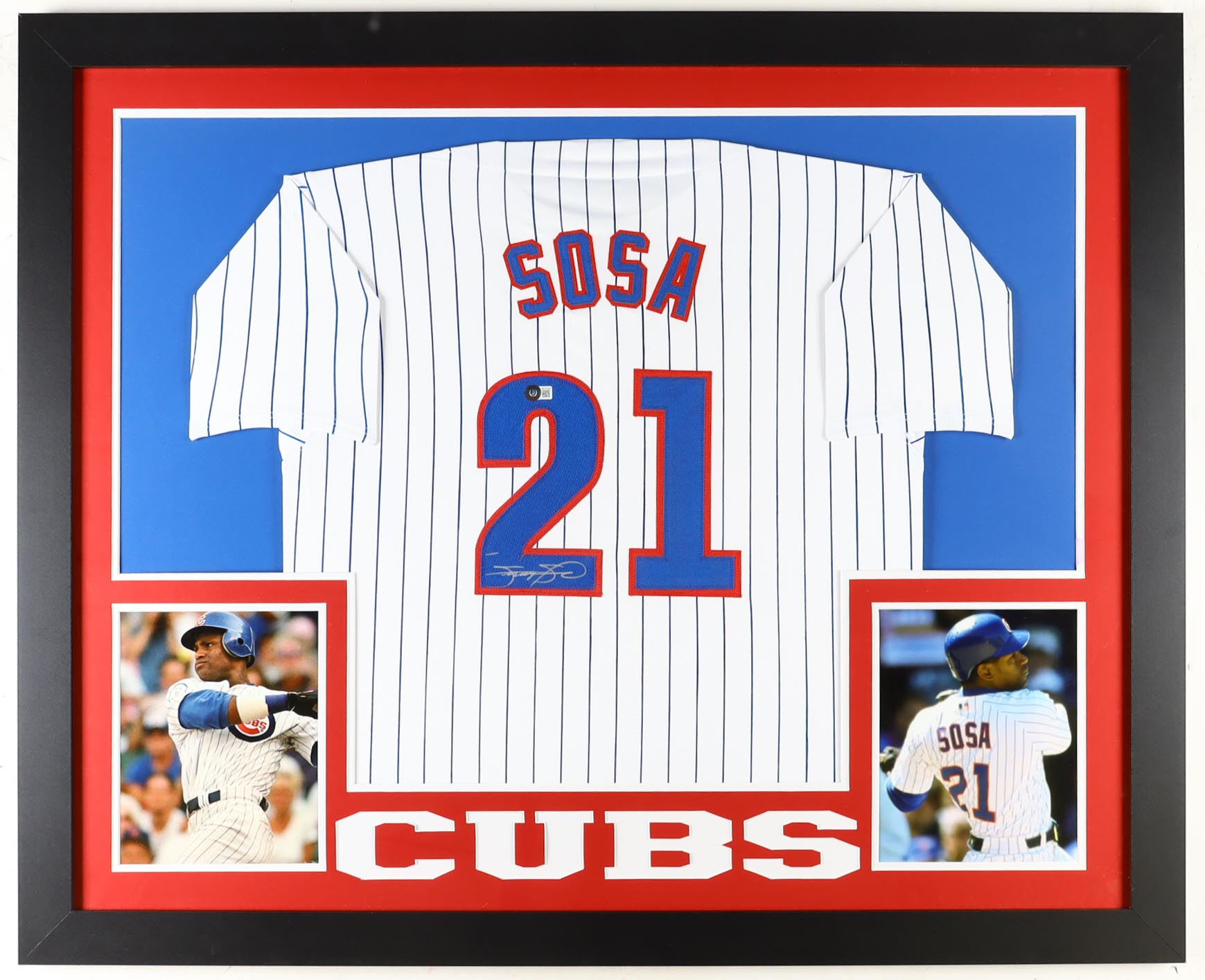 Sammy Sosa Signed Custom Framed Jersey Display (Beckett) at PristineAuction.com Sammy Sosa Signed Custom Framed Jersey Display (Beckett) at PristineAuction.com