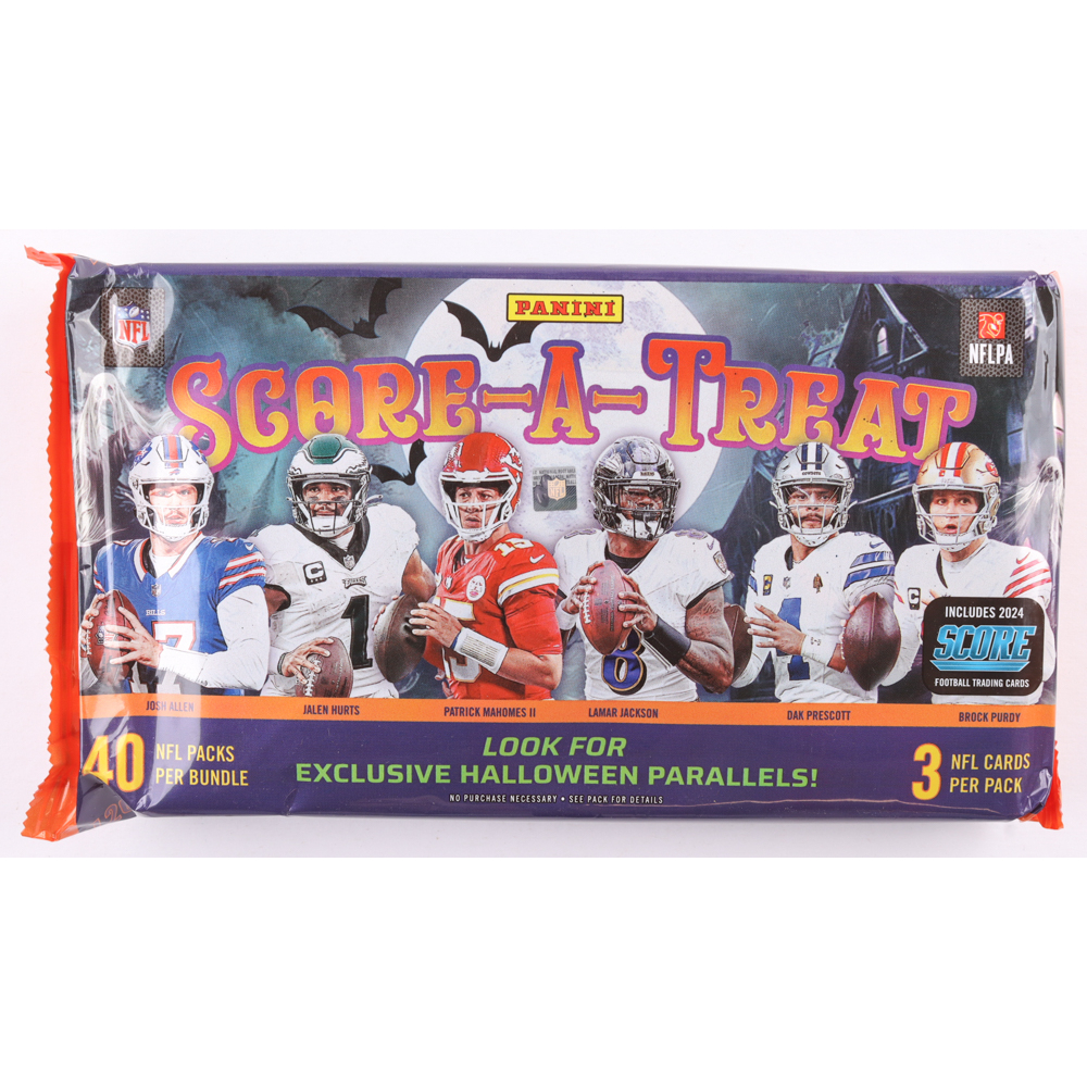 Factory Sealed Card Packs 2024 Panini Score-A-Treat Football Cards - 10  With Halloween Parallels Factory Sealed Foil Packs