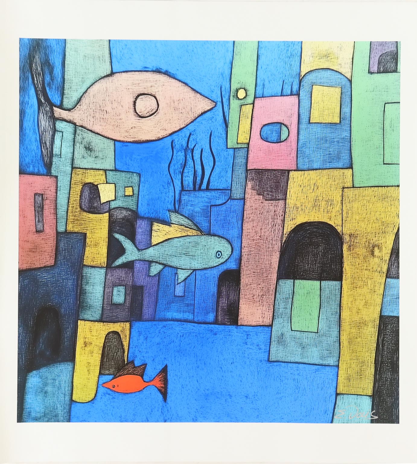 "Urban Depths #1" 2024 20x20 Original Giclee Print on Canvas Sheet By Elena Vaisman (Vaisman) at PristineAuction.com "Urban Depths #1" 2024 20x20 Original Giclee Print on Canvas Sheet By Elena Vaisman (Vaisman) at PristineAuction.com