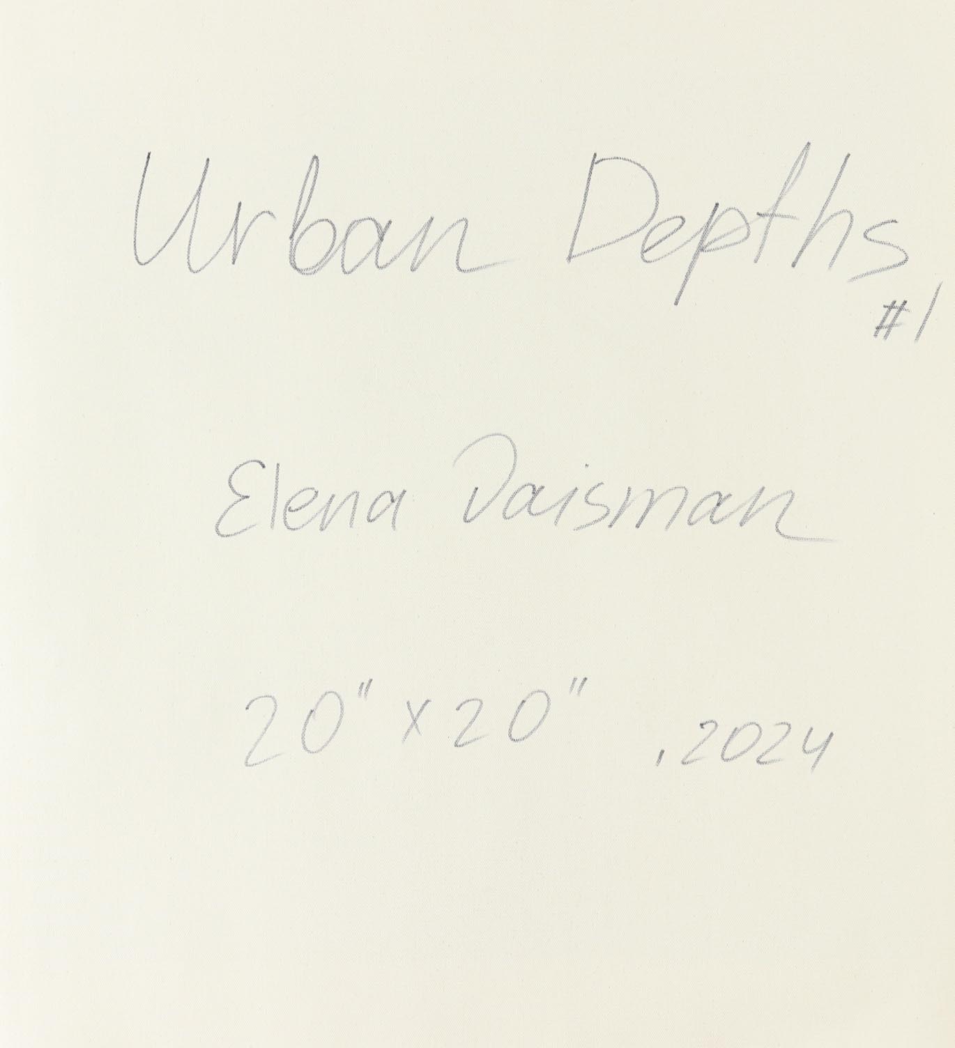 "Urban Depths #1" 2024 20x20 Original Giclee Print on Canvas Sheet By Elena Vaisman (Vaisman) at PristineAuction.com "Urban Depths #1" 2024 20x20 Original Giclee Print on Canvas Sheet By Elena Vaisman (Vaisman) at PristineAuction.com