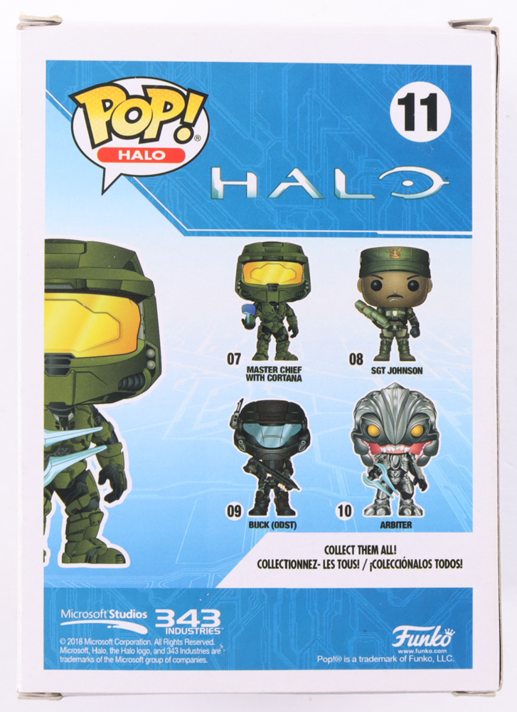 Steve Downes Signed "Halo" #11 Master Chief with Energy Sword Funko Pop! Vinyl Figure Inscribed "Master Chief 117" (JSA) at PristineAuction.com Steve Downes Signed "Halo" #11 Master Chief with Energy Sword Funko Pop! Vinyl Figure Inscribed "Master Chief 117" (JSA) at PristineAuction.com