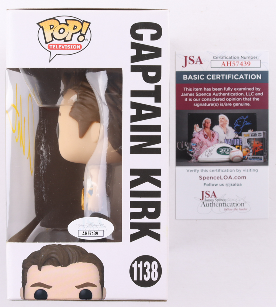 William Shatner Signed "Star Trek" #1138 Captain Kirk Funko Pop! Vinyl Figure (JSA) at PristineAuction.com William Shatner Signed "Star Trek" #1138 Captain Kirk Funko Pop! Vinyl Figure (JSA) at PristineAuction.com