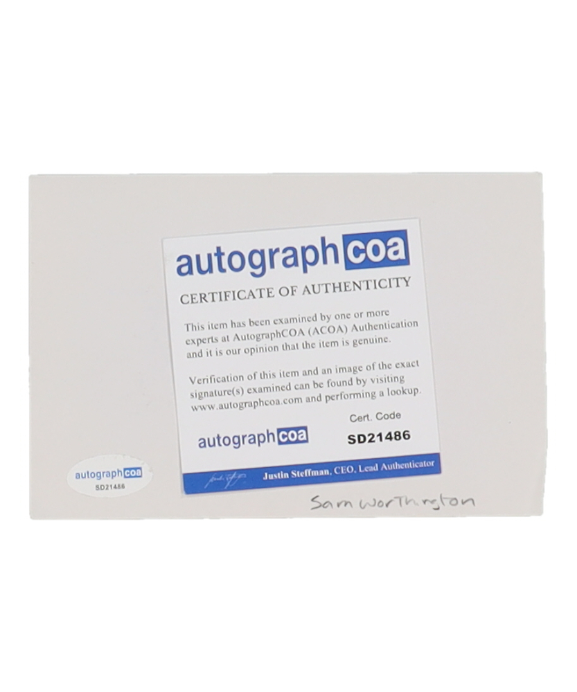 Sam Worthington Signed Cut (AutographCOA) Pristine Auction