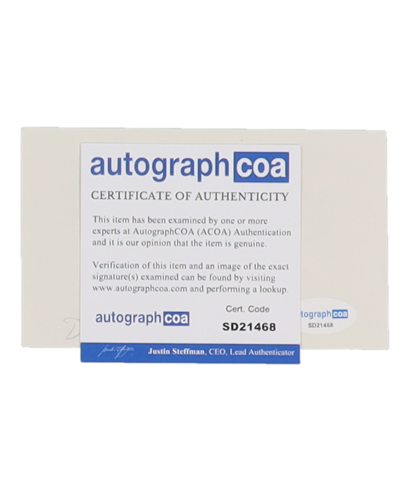 Don Larsen Signed Index Card (AutographCOA) Pristine Auction