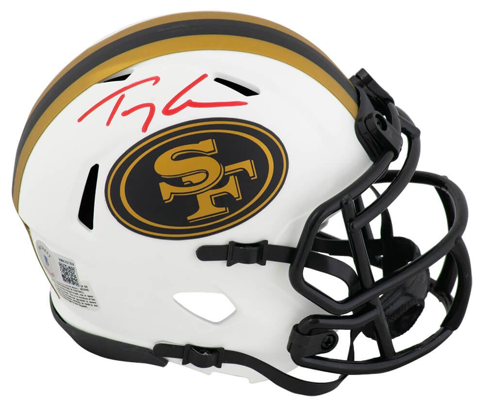 Trey Lance Signed 49ers Lunar Eclipse Alternate Speed Mini Helmet (Fanatics) at PristineAuction.com Trey Lance Signed 49ers Lunar Eclipse Alternate Speed Mini Helmet (Fanatics) at PristineAuction.com