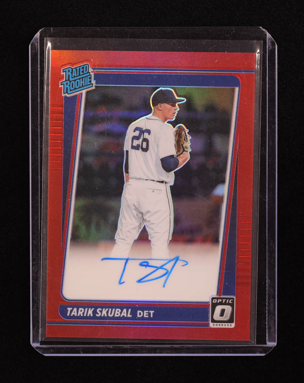 Tarik Skubal 2021 Donruss Optic Rated Rookie Signatures Red #RRSTS RC #10/50 at PristineAuction.com Tarik Skubal 2021 Donruss Optic Rated Rookie Signatures Red #RRSTS RC #10/50 at PristineAuction.com