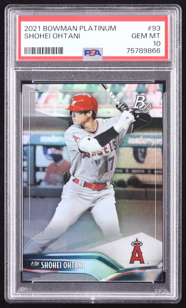 Shohei Ohtani 2021 Bowman Platinum #93 (PSA 10) at PristineAuction.com Shohei Ohtani 2021 Bowman Platinum #93 (PSA 10) at PristineAuction.com