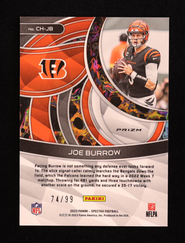Joe Burrow 2023 Panini Spectra Chromatic CHJB 74/99 Pristine Auction