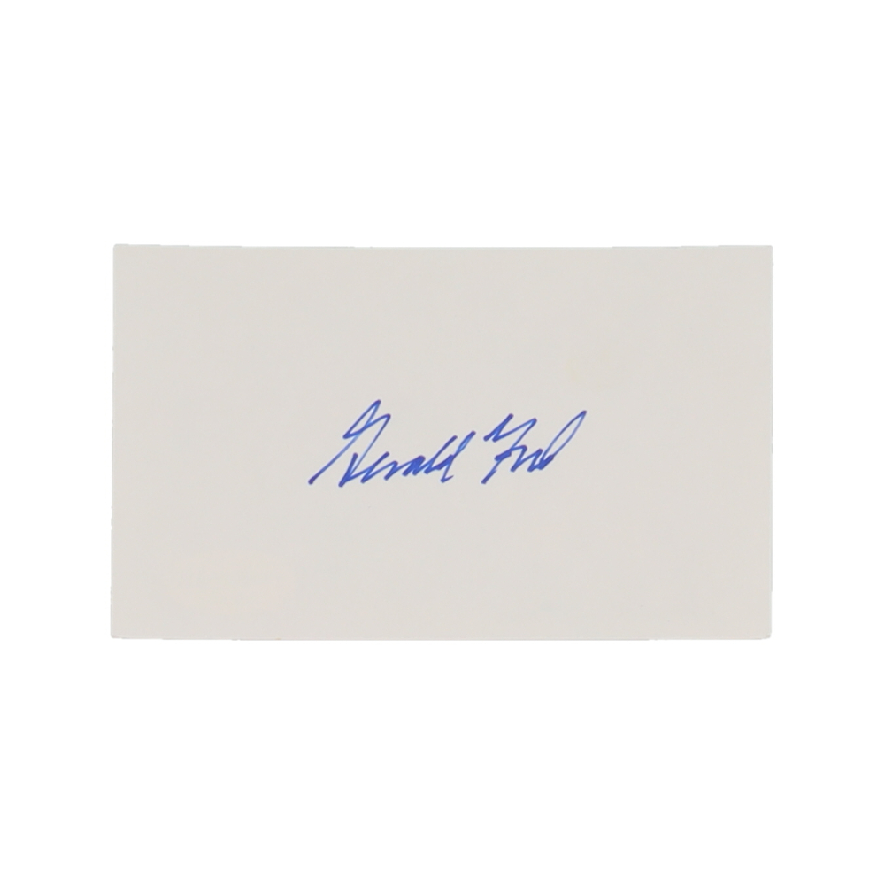 Gerald R. Ford Signed Index Card (AutographCOA) | Pristine Auction