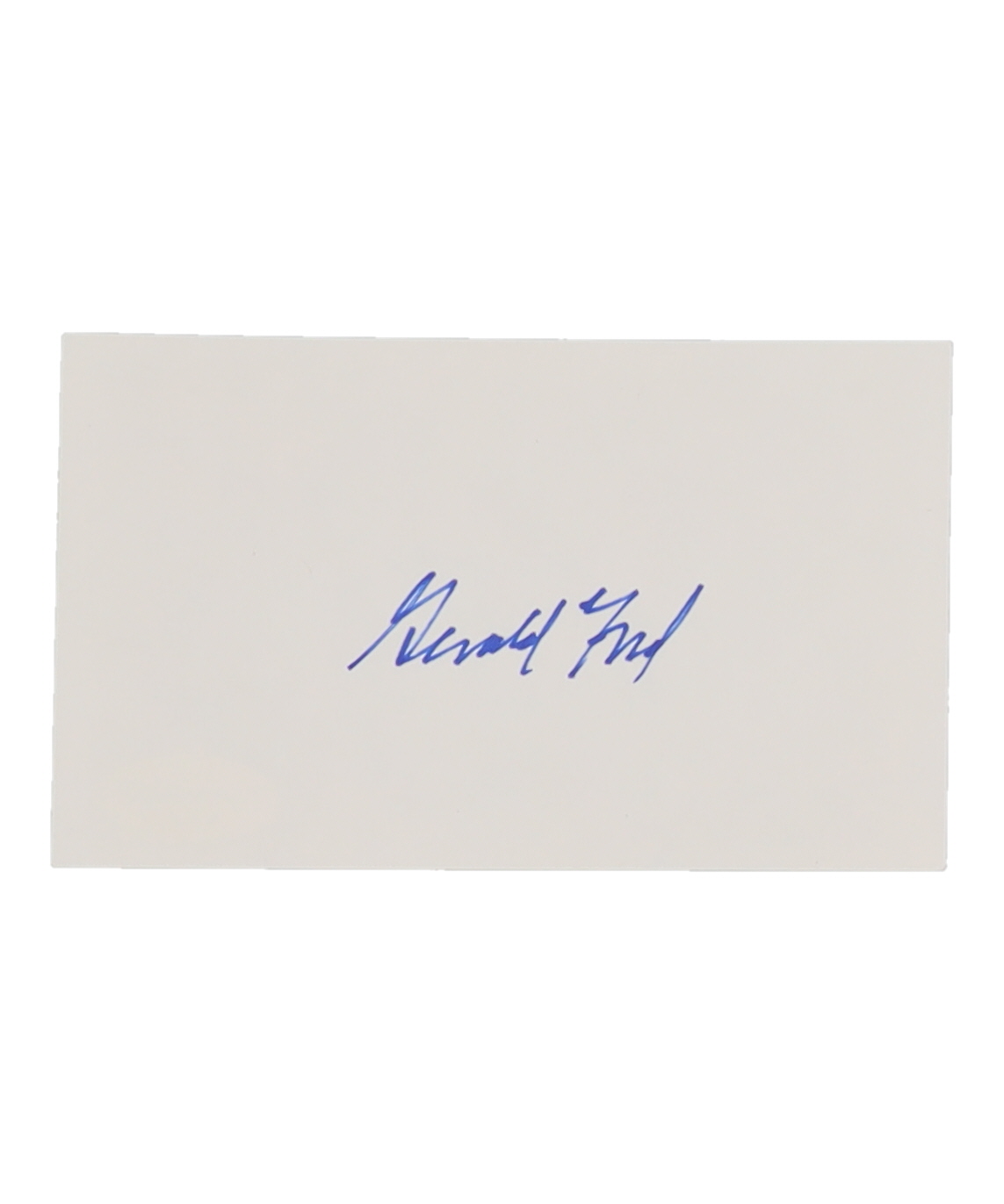 Gerald R. Ford Signed Index Card (AutographCOA) at PristineAuction.com Gerald R. Ford Signed Index Card (AutographCOA) at PristineAuction.com