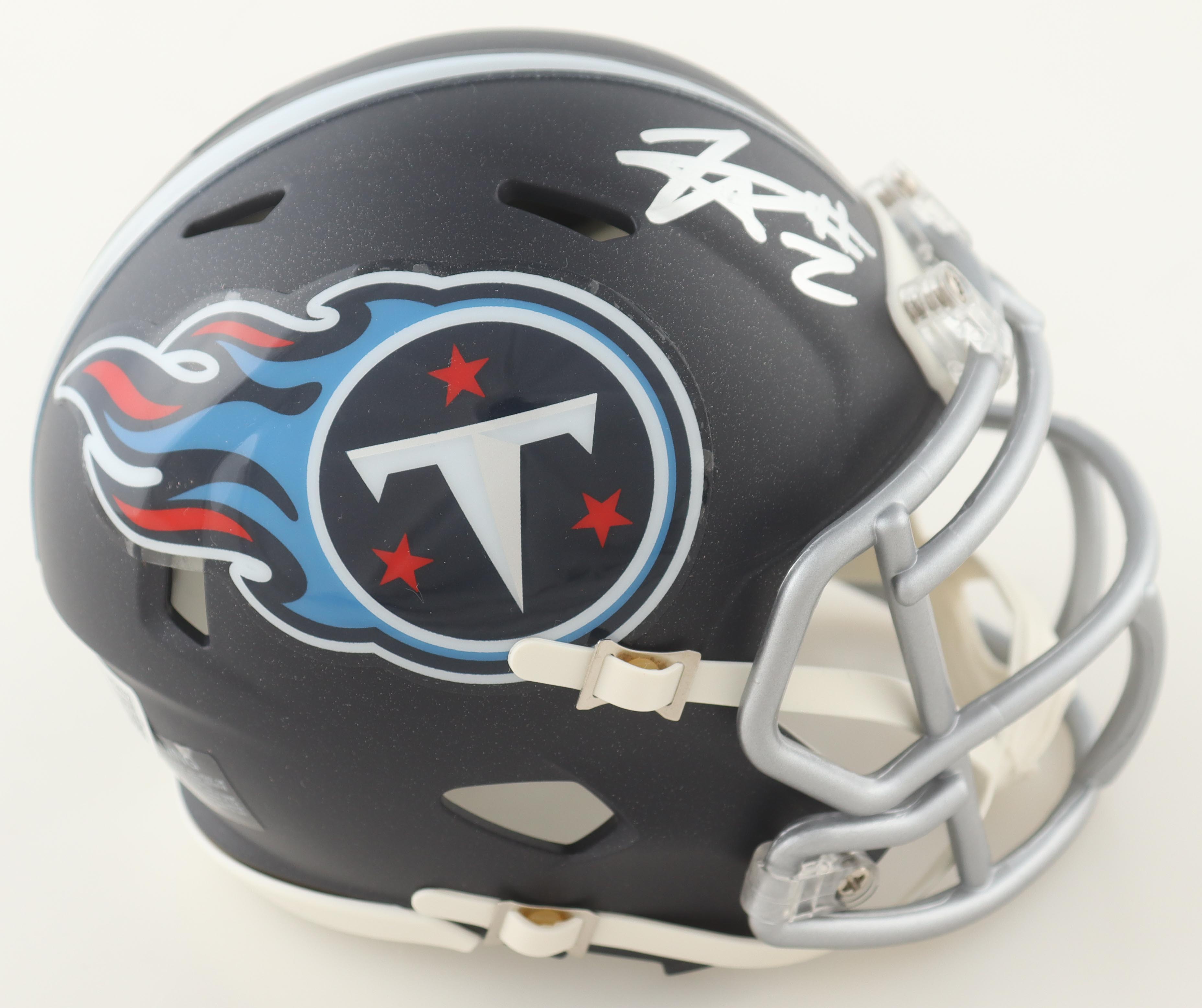 Tyjae Spears Signed Titans Speed Mini Helmet (Beckett) at PristineAuction.com Tyjae Spears Signed Titans Speed Mini Helmet (Beckett) at PristineAuction.com