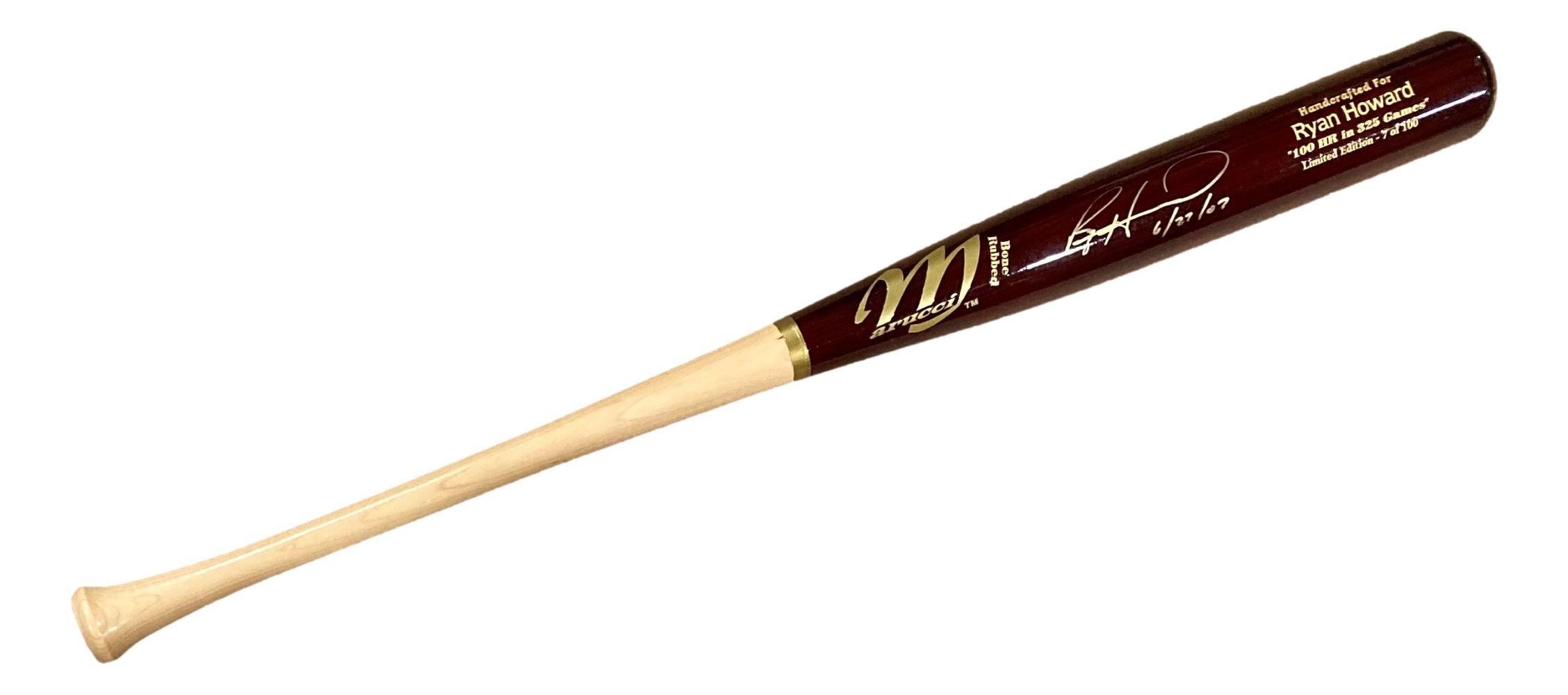 Ryan Howard Signed LE Marucci Game Model Bat Inscribed "6/27/07" (Howard) at PristineAuction.com Ryan Howard Signed LE Marucci Game Model Bat Inscribed "6/27/07" (Howard) at PristineAuction.com