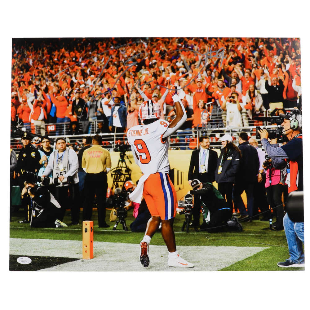 Travis Etienne Signed Clemson Tigers 16x20 Photo Inscribed "CFP Champs!" (JSA) at PristineAuction.com