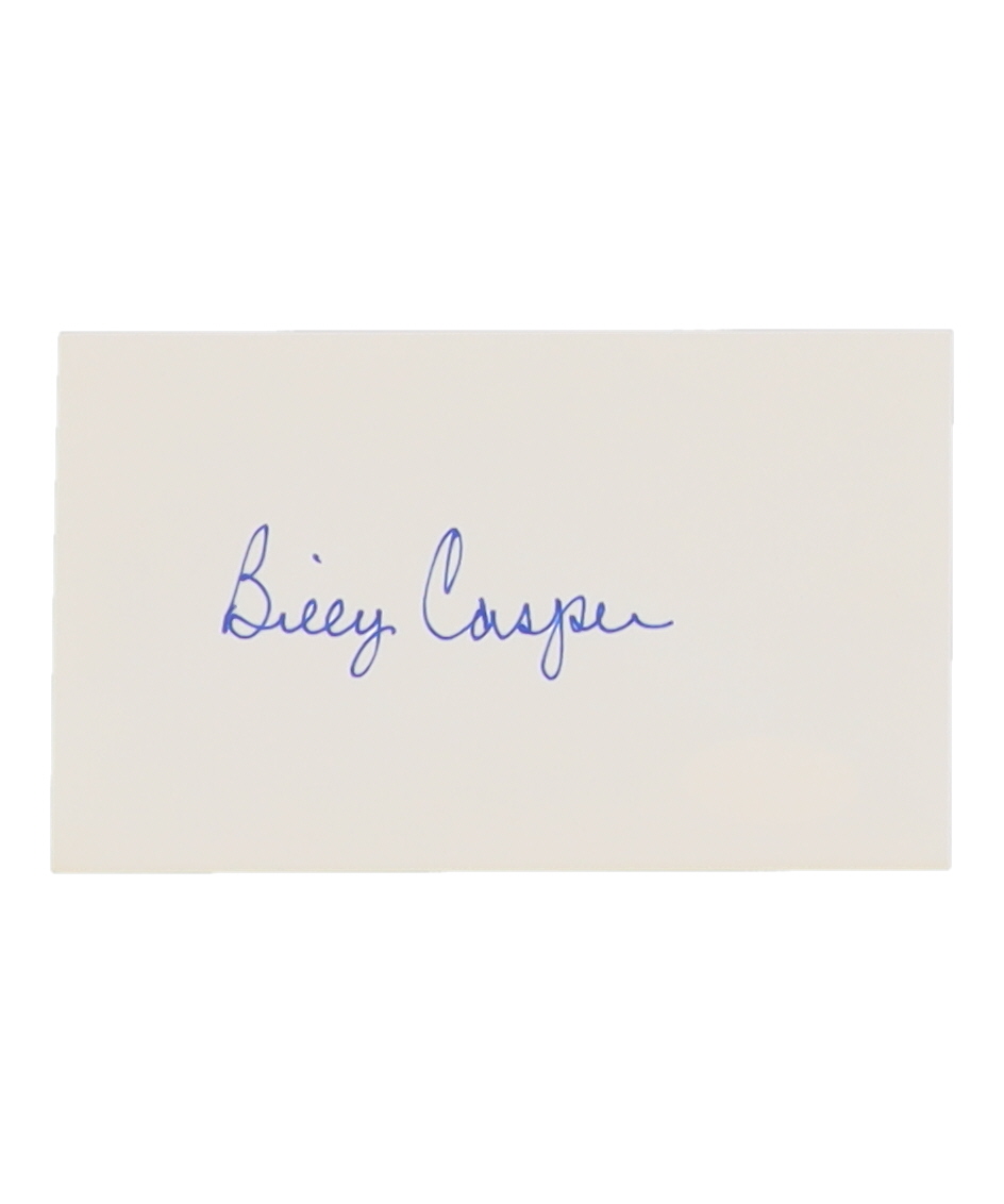 Billy Casper Signed Index Card (JSA) at PristineAuction.com Billy Casper Signed Index Card (JSA) at PristineAuction.com