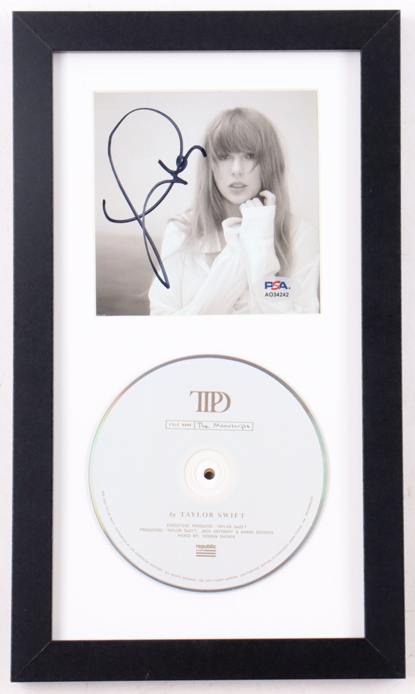 Taylor Swift Signed Custom Framed "The Tortured Poets Department" CD Album Cover Display (PSA) at PristineAuction.com Taylor Swift Signed Custom Framed "The Tortured Poets Department" CD Album Cover Display (PSA) at PristineAuction.com