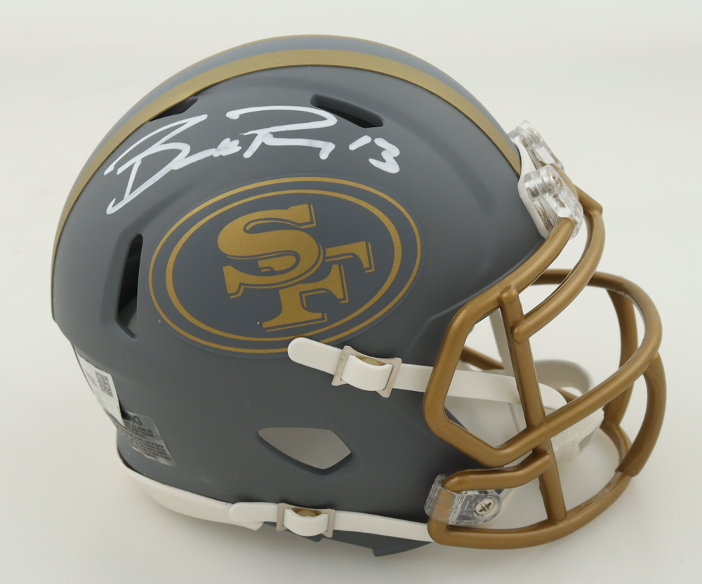 Brock Purdy Signed 49ers Slate Alternate Speed Mini Helmet (Fanatics) at PristineAuction.com Brock Purdy Signed 49ers Slate Alternate Speed Mini Helmet (Fanatics) at PristineAuction.com