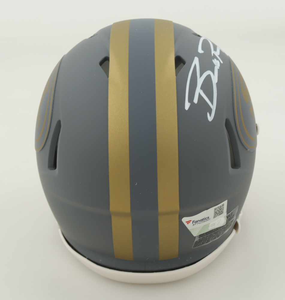 Brock Purdy Signed 49ers Slate Alternate Speed Mini Helmet (Fanatics) at PristineAuction.com Brock Purdy Signed 49ers Slate Alternate Speed Mini Helmet (Fanatics) at PristineAuction.com