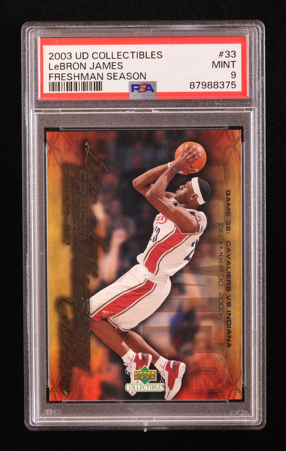 LeBron James 2004 Upper Deck LeBron James Freshman Season #33 (PSA 9) at PristineAuction.com LeBron James 2004 Upper Deck LeBron James Freshman Season #33 (PSA 9) at PristineAuction.com