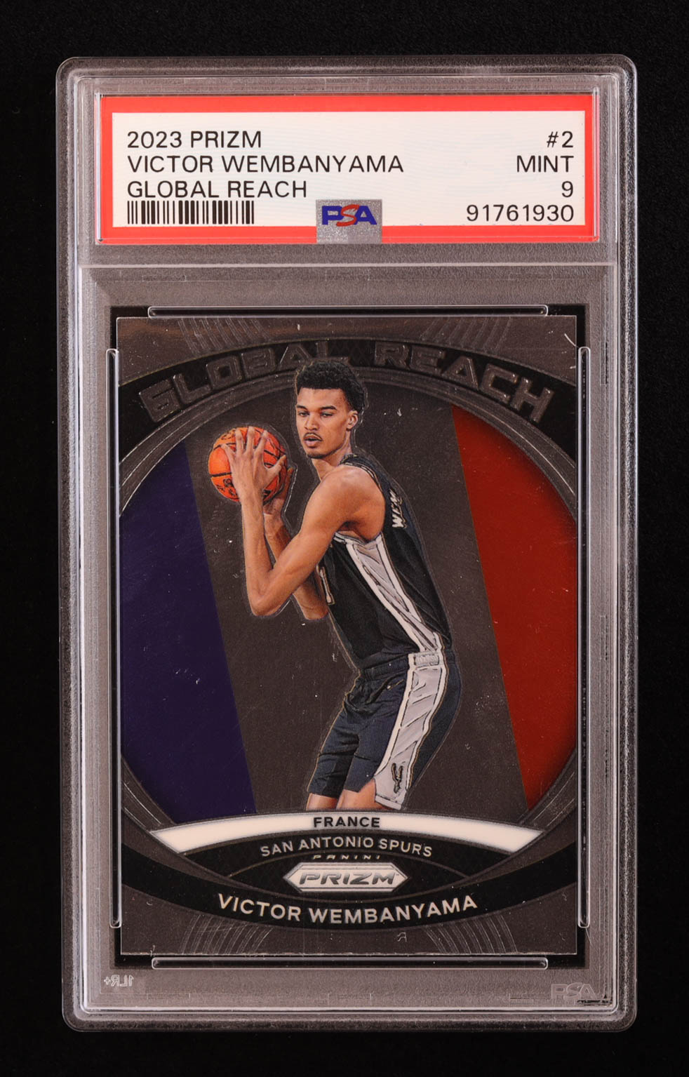 Victor Wembanyama 2023-24 Panini Prizm Global Reach #2 RC (PSA 9) at PristineAuction.com Victor Wembanyama 2023-24 Panini Prizm Global Reach #2 RC (PSA 9) at PristineAuction.com