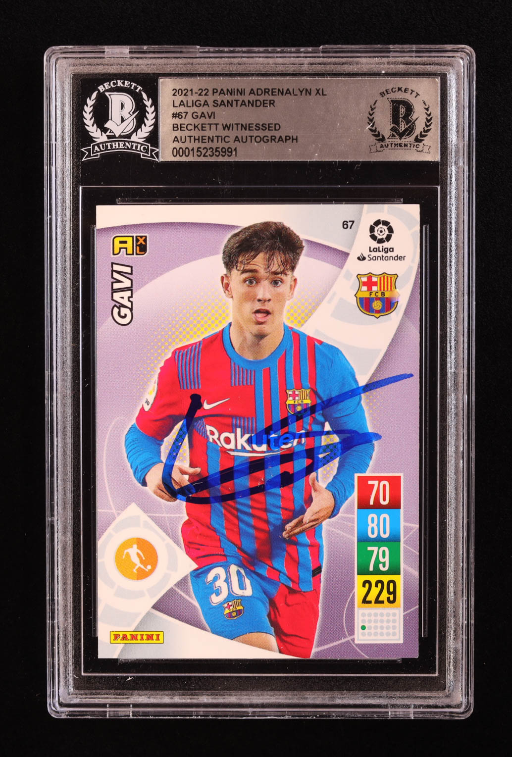 Gavi Signed 2021-22 Panini Adrenalyn XL LaLiga Santander #67
