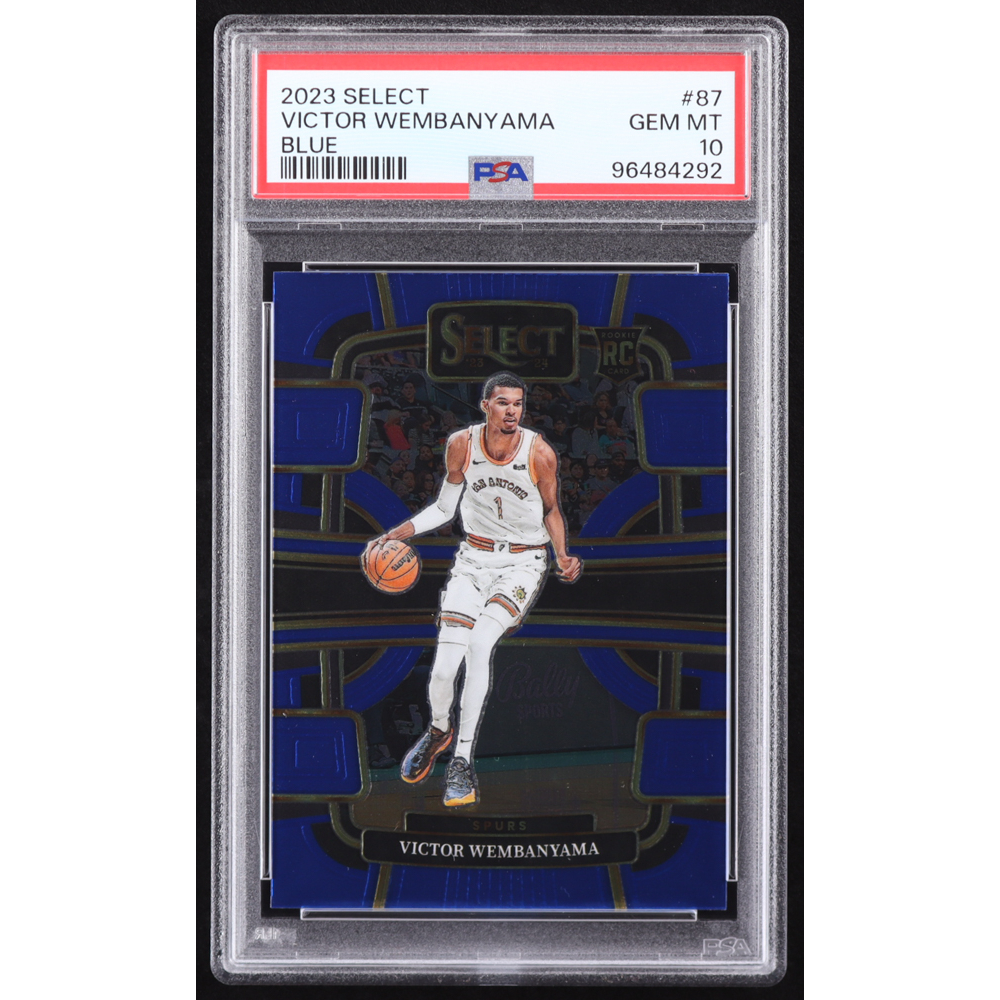 Victor Wembanyama 2023-24 Select Blue #87 RC (PSA 10) at PristineAuction.com