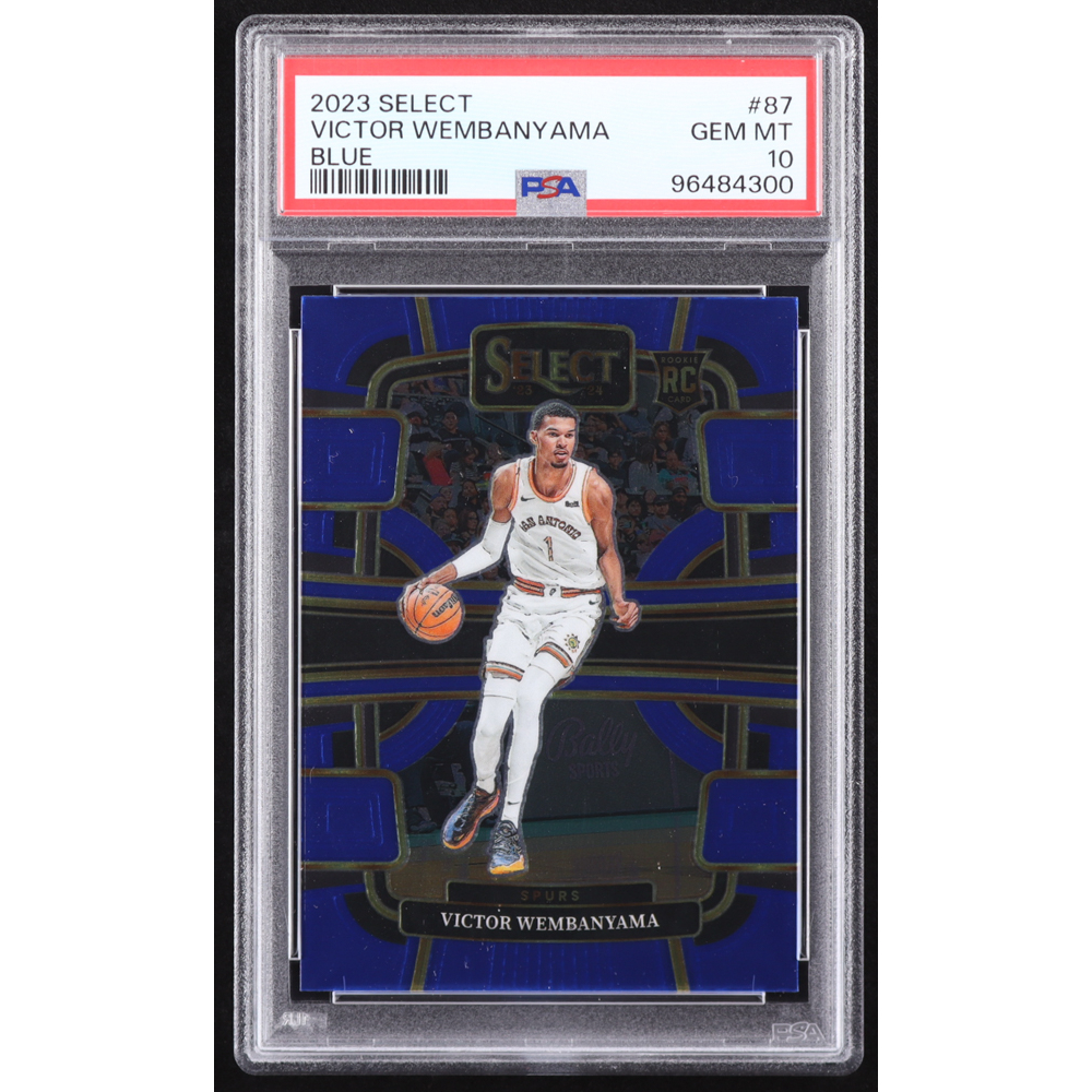 Victor Wembanyama 2023-24 Select Blue #87 RC (PSA 10) at PristineAuction.com