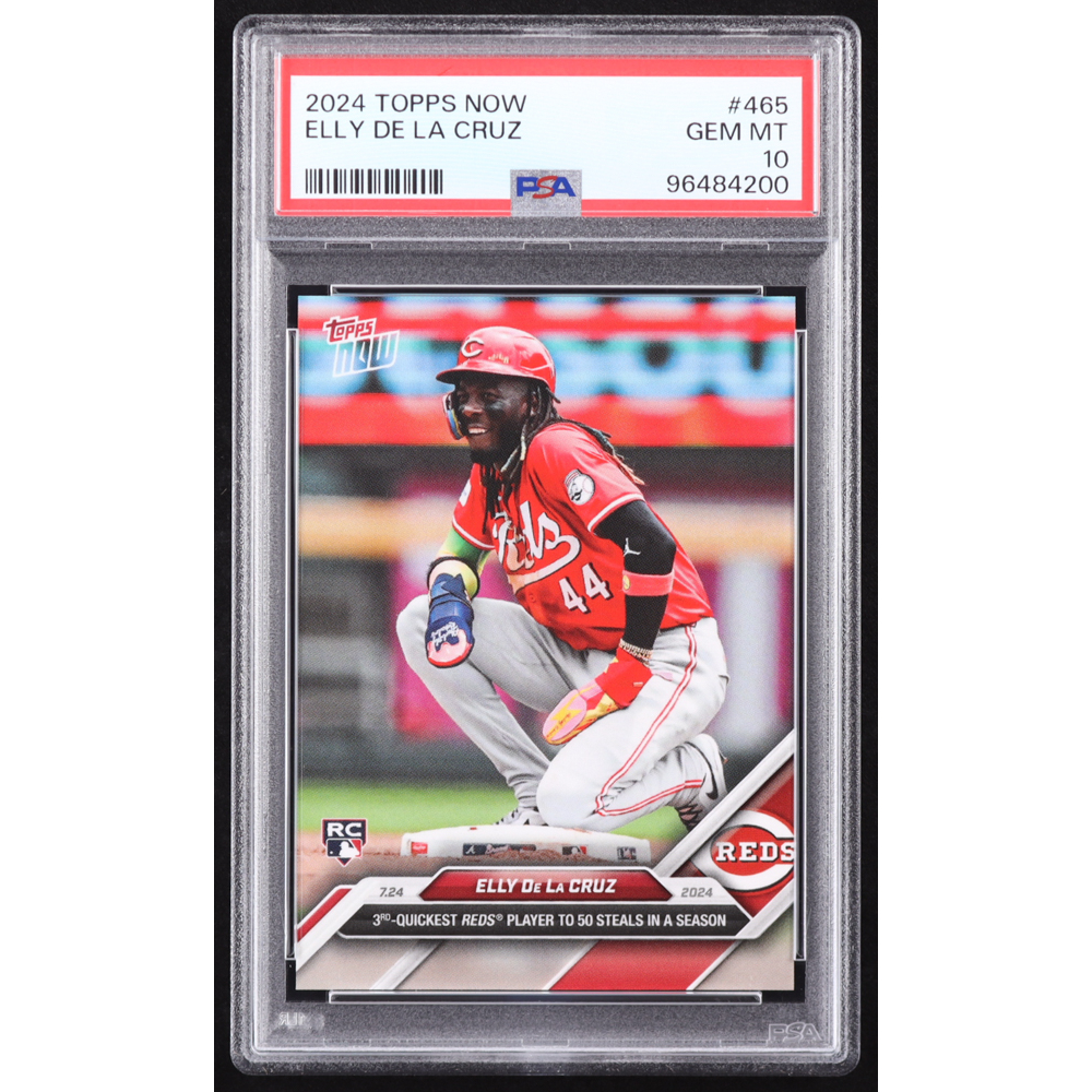 Elly De La Cruz 2024 Topps Now #465 RC (PSA 10) at PristineAuction.com