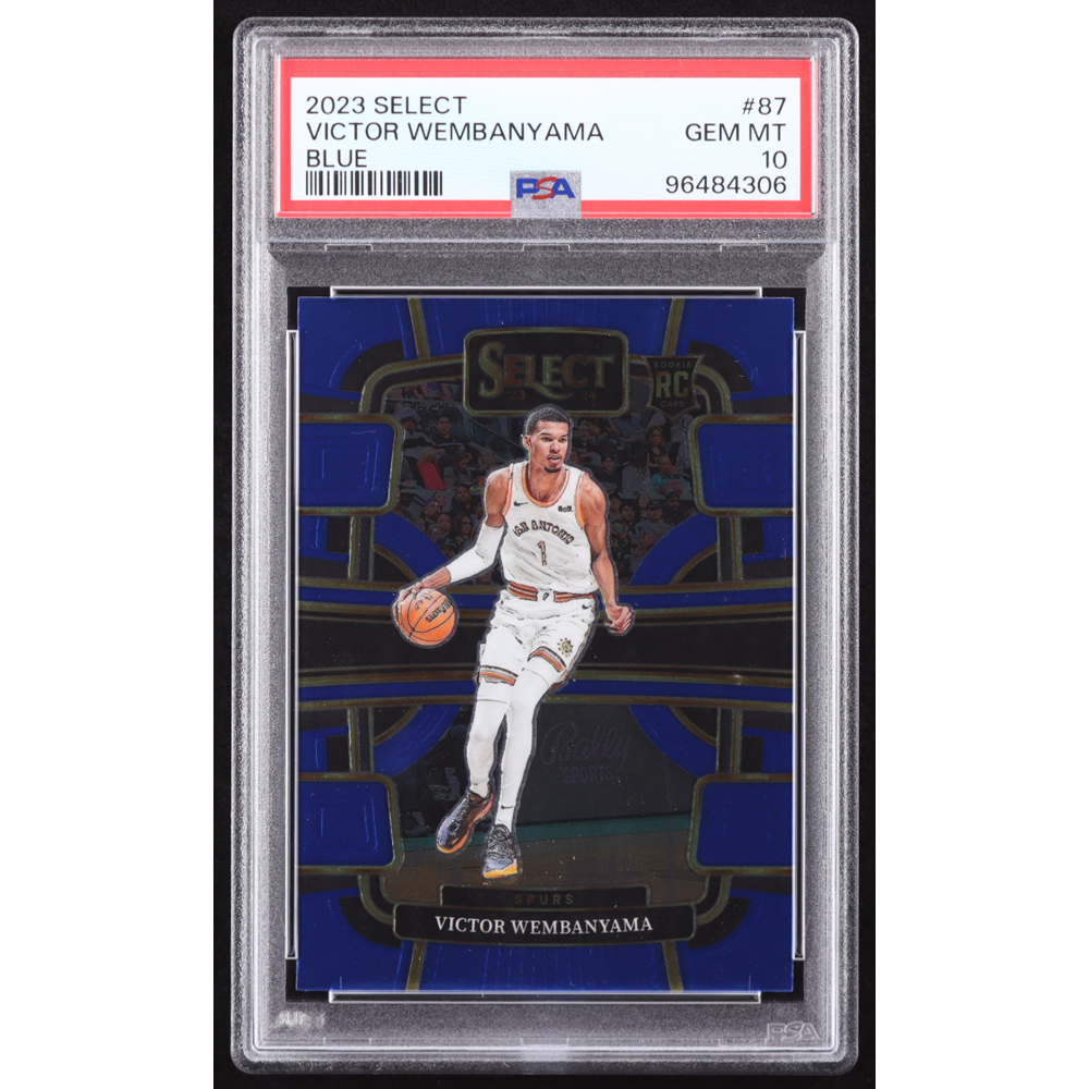 Victor Wembanyama 2023-24 Select Blue #87 RC (PSA 10) at PristineAuction.com