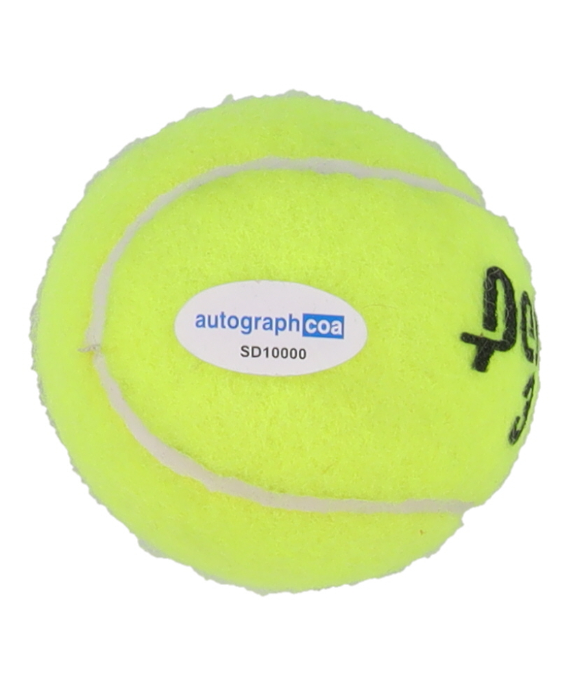 Novak Djokovic Signed Tennis Ball (AutographCOA) Pristine Auction