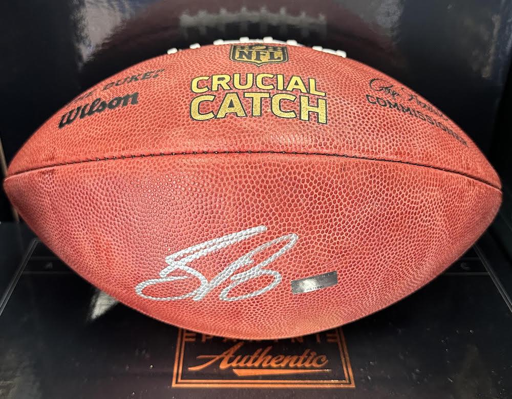 Saquon Barkley Signed "The Duke" Official NFL Crucial Catch Game Ball (Panini) at PristineAuction.com Saquon Barkley Signed "The Duke" Official NFL Crucial Catch Game Ball (Panini) at PristineAuction.com