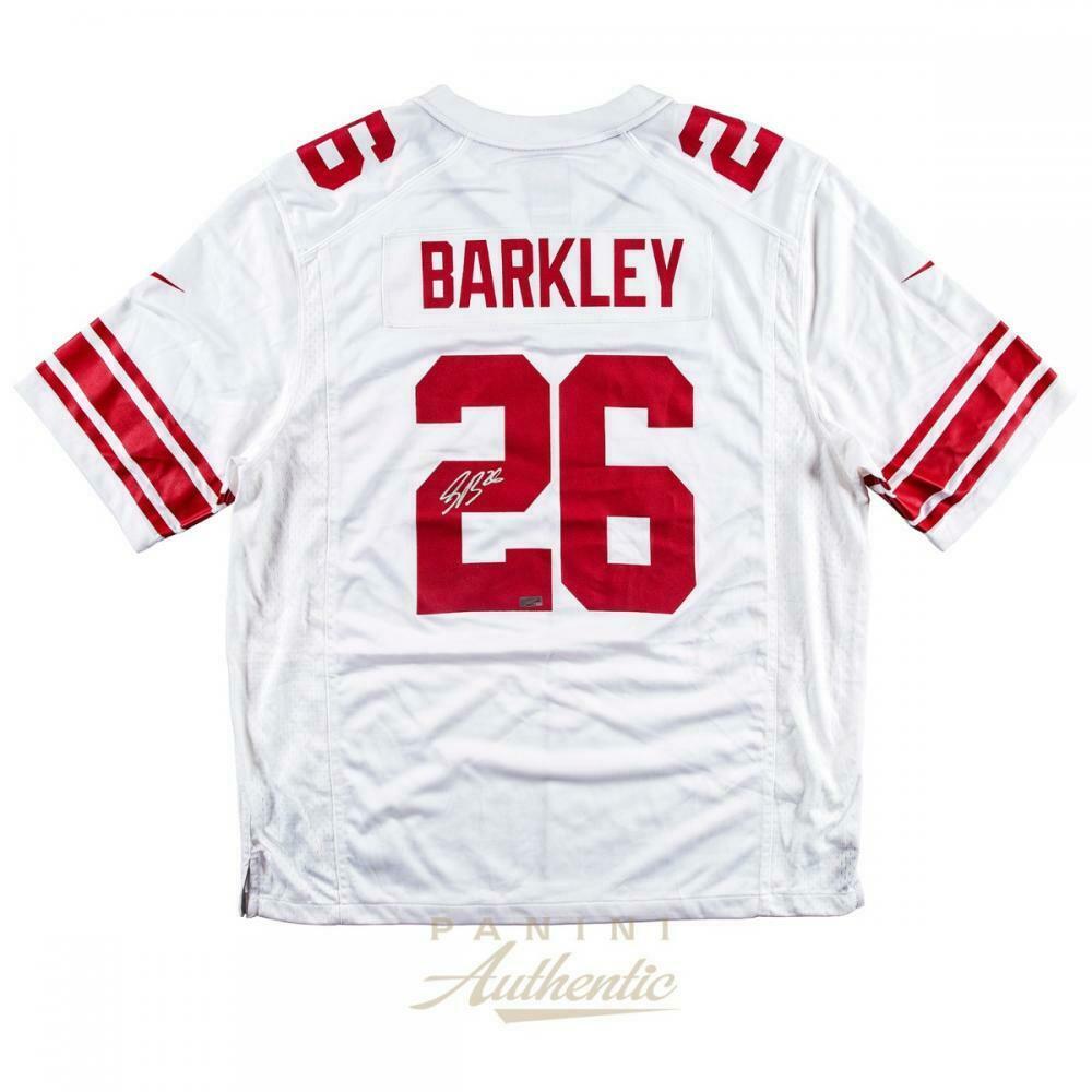 Saquon Barkley Signed Giants Nike Jersey (Panini) at PristineAuction.com Saquon Barkley Signed Giants Nike Jersey (Panini) at PristineAuction.com