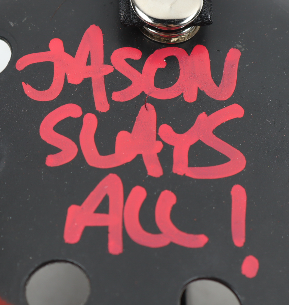 Ari Lehman Signed "Friday the 13th" Mask Inscribed "Jason Slays All!" & "Jason 1" (JSA) at PristineAuction.com Ari Lehman Signed "Friday the 13th" Mask Inscribed "Jason Slays All!" & "Jason 1" (JSA) at PristineAuction.com