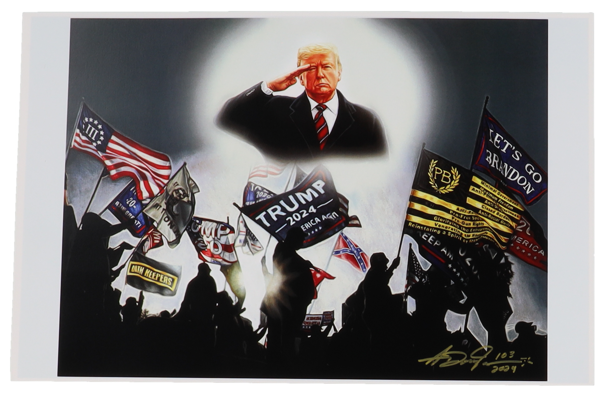 "Donald Trump" LE 11x17 Lithograph By Anthony Douglas (PA LOA) at PristineAuction.com "Donald Trump" LE 11x17 Lithograph By Anthony Douglas (PA LOA) at PristineAuction.com
