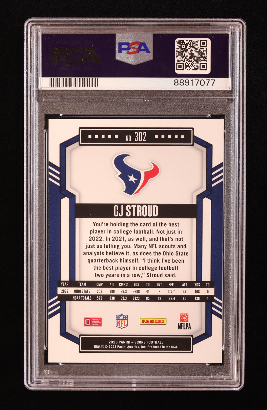 CJ Stroud 2023 Score #302 RC (PSA 10) at PristineAuction.com CJ Stroud 2023 Score #302 RC (PSA 10) at PristineAuction.com