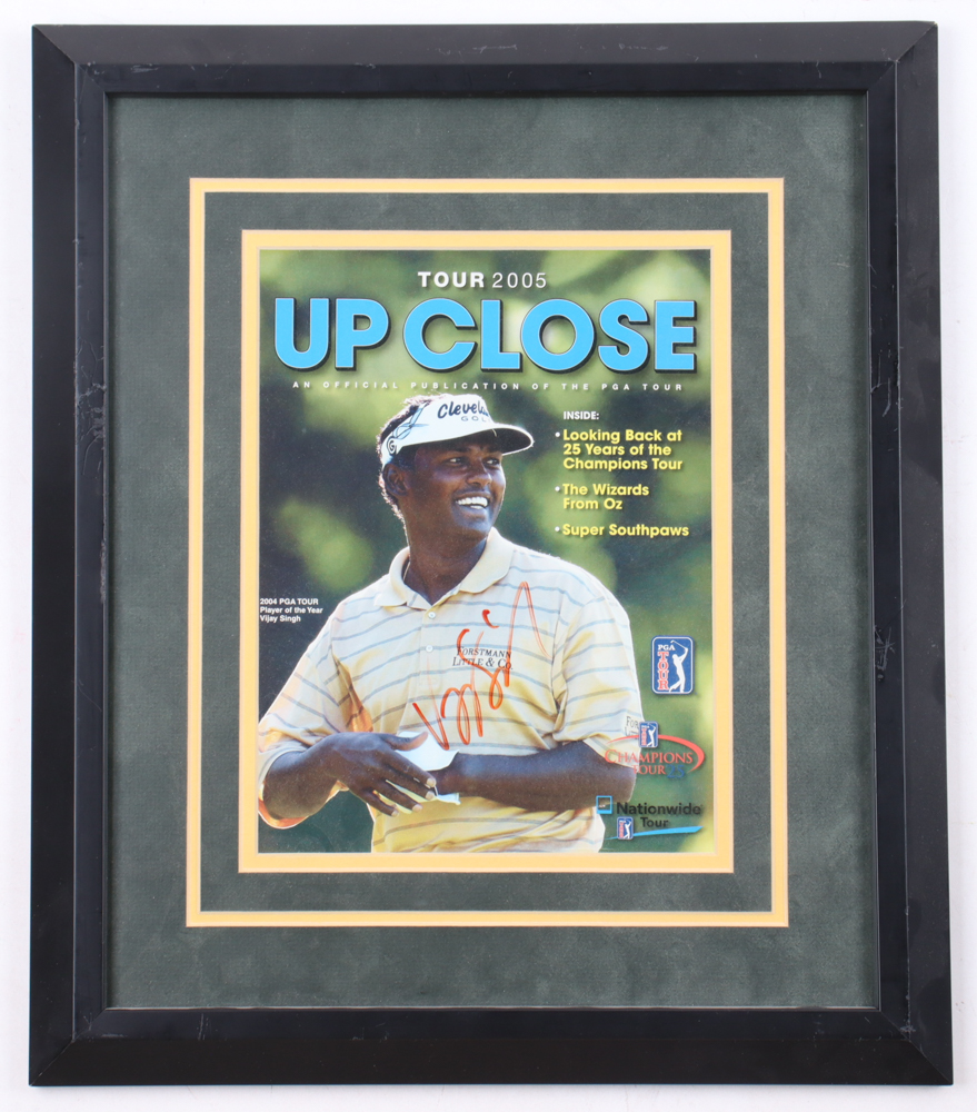 Vijay Singh Signed 15x17 Custom Framed Photo Display (Beckett) at PristineAuction.com Vijay Singh Signed 15x17 Custom Framed Photo Display (Beckett) at PristineAuction.com